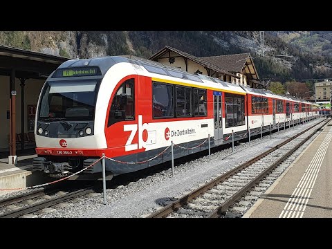 Zentralbahn Adler abfahrt in Meiringen