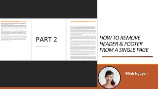 How to remove header and footer from a single page in a Word document  - the easiest way