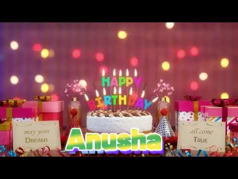 Anusha Happy Birthday Song with Names 🌟 Happy Birthday to You
