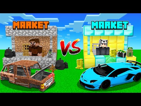 EVSİZ DÜKKANI VS MİLYONER DÜKKANI 😱 - Minecraft