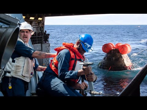 US Navy Recovers the NASA Orion Moon Capsule