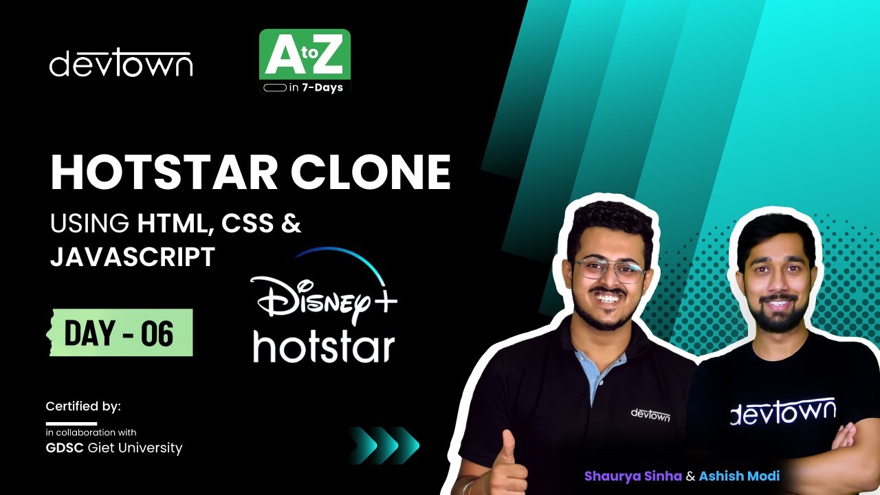 [PREMIERE] DAY 06 - Hotstar Clone using HTML, CSS & JavaScript | COMPLETE in 7 - Days