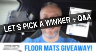 3D Mats USA Floor Mats GIVEAWAY | Let's Pick a Winner! + Q&A