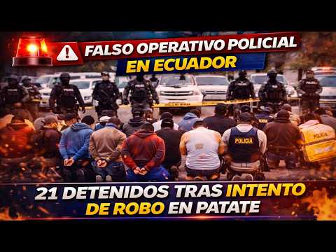 🚨 Falso operativo policial en Ecuador: 21 detenidos tras intento de robo en Patate