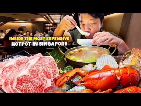 INSIDE the MOST EXPENSIVE Lobster + Wagyu Shabu Hotpot in Singapore! Was it Worth it?