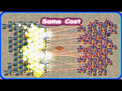 Tank Destroyer vs Prism Tank - Same Cost Battle: Red Alert 2