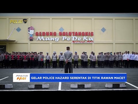 POLRES OKI GELAR POLICE HAZARD SERENTAK DI TITIK RAWAN MACET KAYUAGUNG, 151 PERSONEL DITERJUNKAN