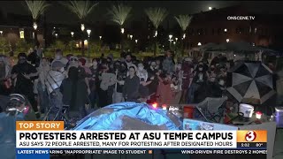 72 people arrested during Israel-Hamas war protest at ASU