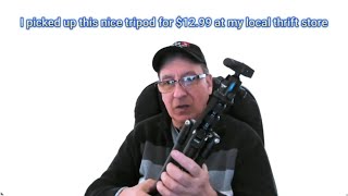 I picked up this nice tripod for $12 99 at my local thrift store
