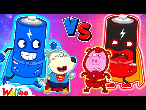 Which Superhero Battery is the Best? - Wolfoo Kids Stories 🤩 @WolfooCanadaKidsCartoon