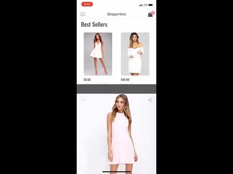 Shopertino: Make a mobile e-commerce app in minutes.