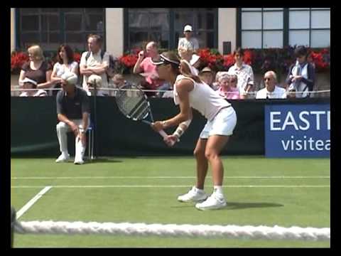 Edina Gallovits & Monica Niculescu in Eastbourne 2008