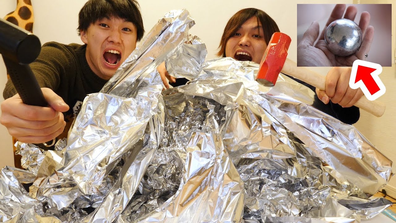 【大流行】アルミホイル１００mを叩きまくるとすごいらしい！！