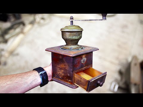 Restoring Rusty Vintage Coffee Grinder - Complete Restoration