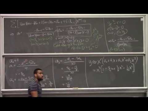 Math 391 Lecture 22 - Solving ODEs with the Laplace Transform; More on series solutions to ODEs