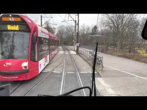 Linie 1 von Landwasser bis Stadttheater mit 🚋GT8❤️Freiburg 🌲 Black Forest ￼￼