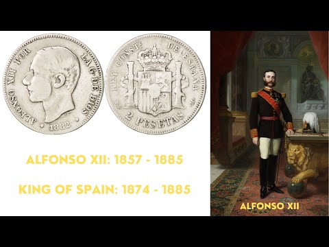 2 Pesetas - Alfonso XII - Spain - 1882 - Silver