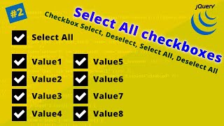 How to implement &quot;select all&quot; check box in HTML | Select All checkboxs  || Check/Uncheck all