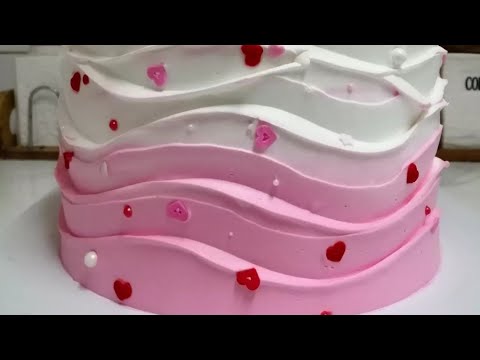 HOW TO MAKE A WAVY DESIGN //WAVE CAKE DECORATION