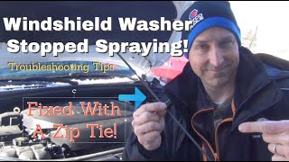 Windshield Washer Pump Stopped Working! Washer Fluid Not Spraying! Troubleshooting Tips And Fix
