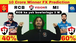 RCB vs MI Dream11 Prediction, Royal Challengers Bangalore vs Mumbai Indians, RCB vs MI Dream11 Team