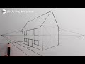 How To Draw A House Using Two Point Perspective For Beginners