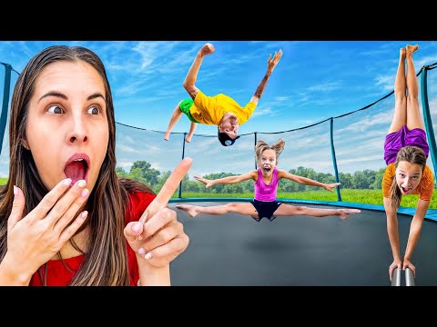 ABC GYMNASTICS CHALLENGE 😮 ACRO, FLIPS, BAR, TRAMPOLINE