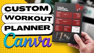 How to Create a PRINTABLE WORKOUT PLANNER Using Canva