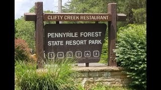 preview picture of video 'The Lake & Swimming pool at the Pennyrile Forest State Resort Park near Dawson's creek Kentucky.'
