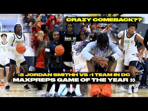 #2 JORDAN SMITH VS ST. JOHN'S 😳 | MAXPREPS GAME OF THE YEAR: #1 PVI VS #2 SJC IN WCAC BATTLE