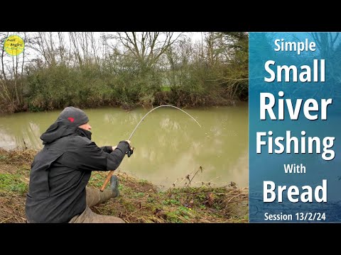 Simple Small River Winter Fishing With Bread (New Mashed Bread Recipe) - 13/2/24 (Video 471)