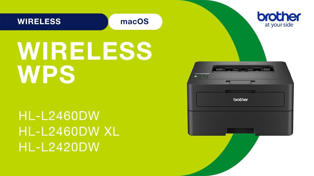 HLL2460DW set up wireless with WPS - Mac