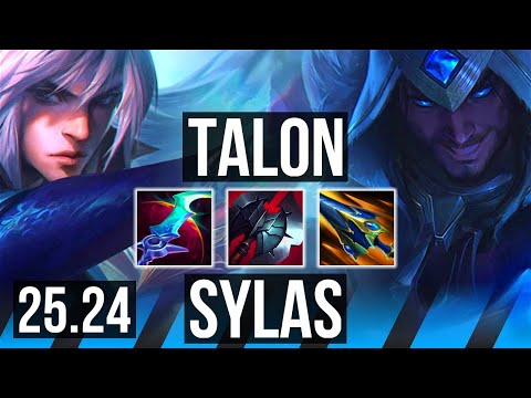 TALON vs SYLAS (MID) | Good KDA: 21/2/4, 43K damage | KR Grandmaster | 25.24