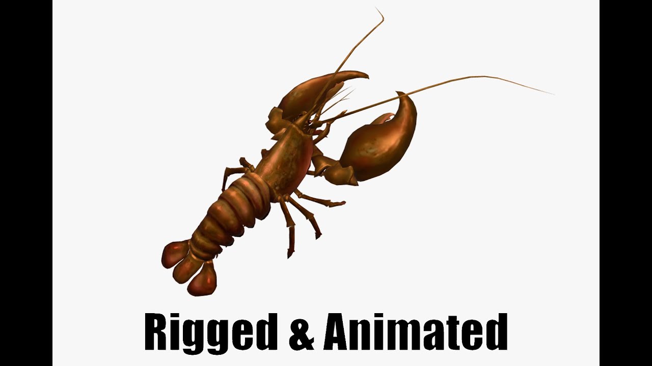 Animated crayfish 3D Model