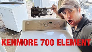Kenmore 700 dryer not heating | someone took the ground off | Bad element 8544771