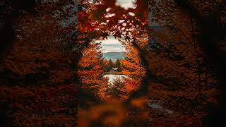 Autumn Forest Window • Relaxing Leaf Fall Ambience