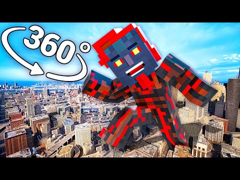 I Need Iron Blocks - City in 360° Video | VR / 8K | Minecraft Story Mode Season 2 : Romeo The Admin