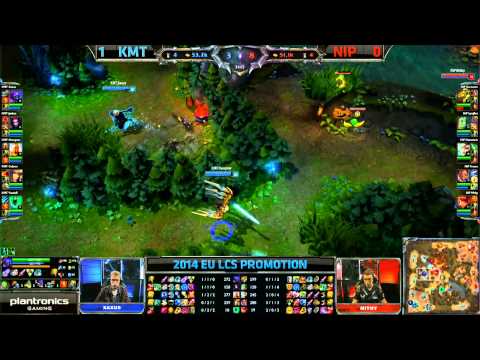 Ninjas in Pyjamas vs Kiedyś Miałem Team Game 2 | 2014 EU LCS Spring Promotion Season 4 | NIP vs KMT