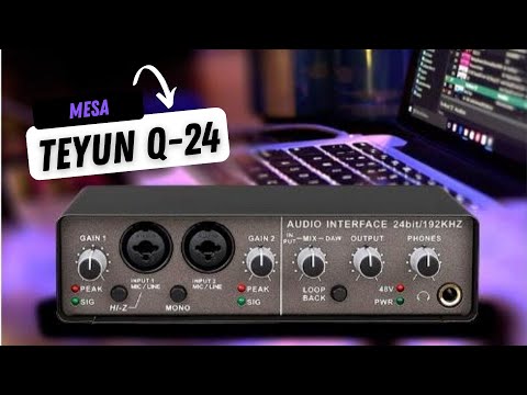 MESA INTERFACE DE ÁUDIO TEYUN Q-24  2 CANAIS