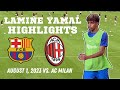 Lamine Yamal Highlights vs. AC Milan (8/1/23)