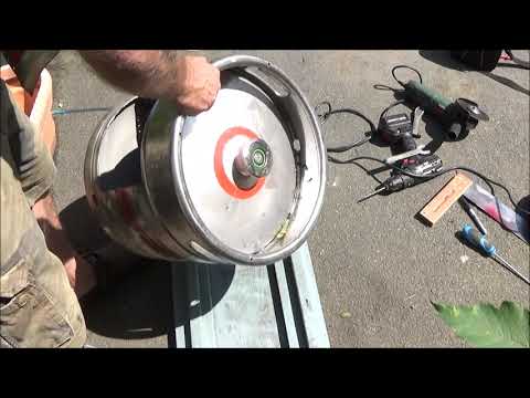 Making A Wood Burning Stove From A Stainless Beer Keg Barrel