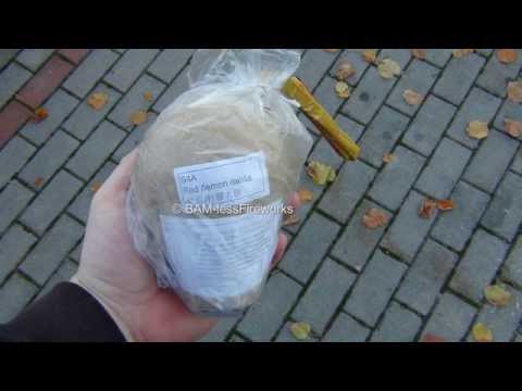 100mm Shell - Red / Lemon Dahlia