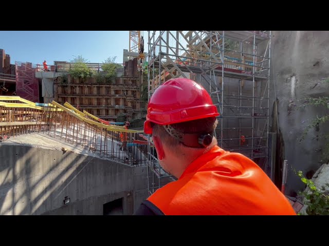 Baustellenrundgang mit dem Projektverantwortlichen des Tiefbauamts Obwalden, Daniel Fanger, dipl. Bauing. ETH.