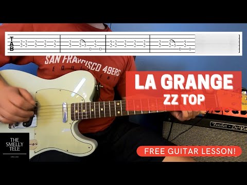La Grange, Guitar Lesson! LIKE THE RECORD!! ZZ Top [First Guitar Solo!!]