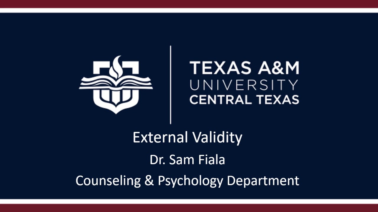 13 External validity