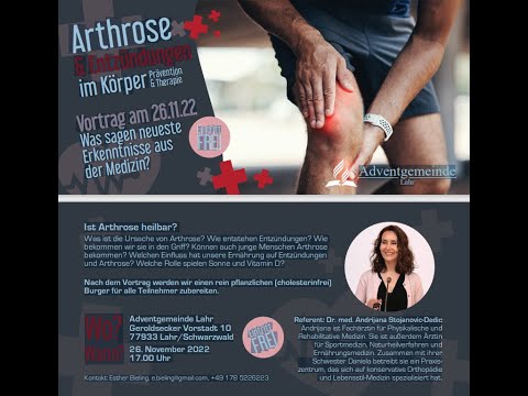 Arthrose & Entzündungen im Körper # Gesundheitsvortrag # Dr. med. Andrijana Stojanovic-Dedic