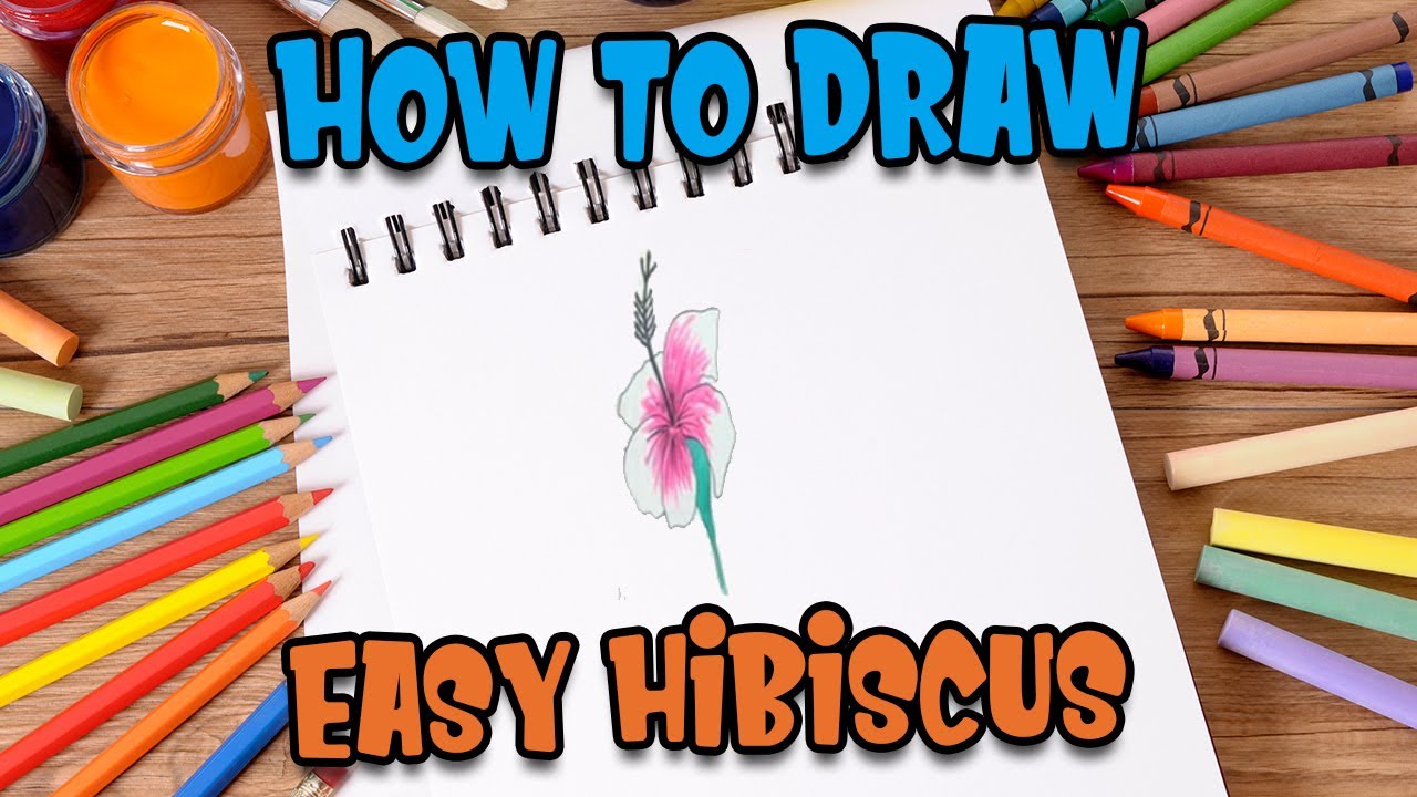 How to Draw easy Hibiscus step by step for Kids   #shorts