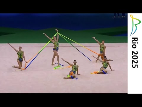 Brazil Group 🥈 5 Ribbons All Around Final (27.400) 2025 Rio Rhythmic Gymnastics World Championships