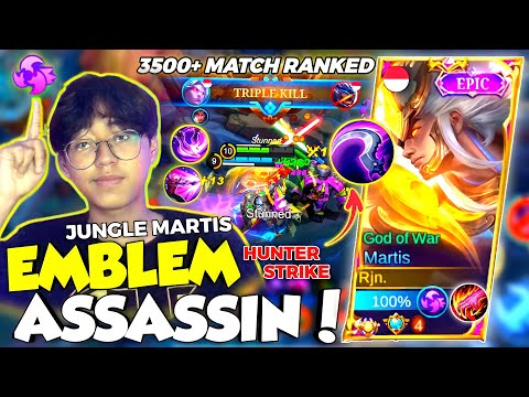 MARTIS JUNGLE EMBLEM ASSASSIN! ENAK BANGET BUAT NGEKILL COK! | TOP GLOBAL MARTIS INDONESIA - MLBB