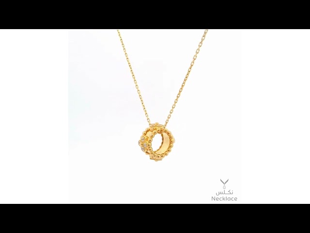 قلادة ذهب عيار 18 تصميم فريد